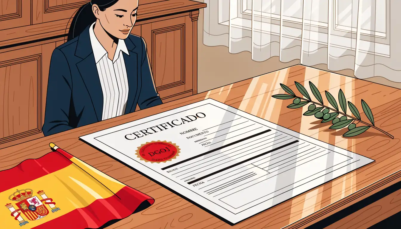 Certificado de licencia del DGOJ con bandera española y ramas de olivo.